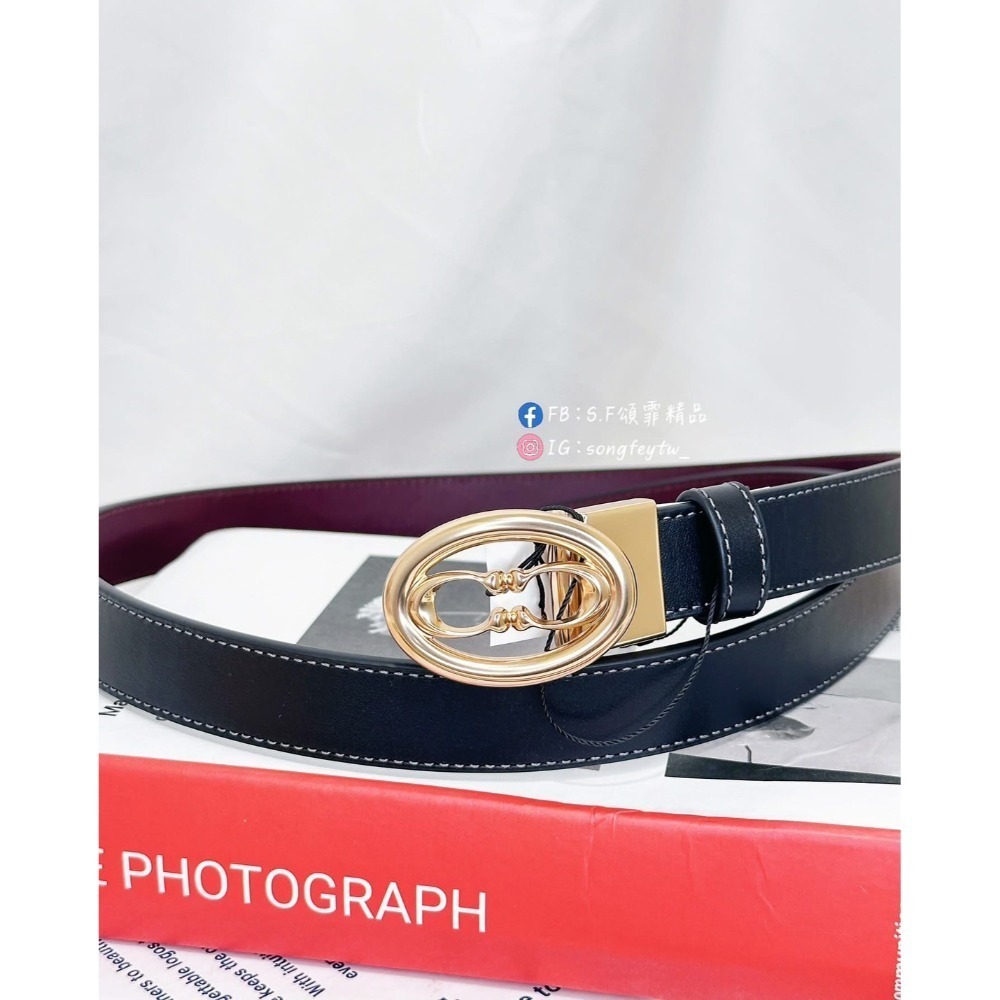 美國代購🇺🇸台灣現貨 Coach 新款雙C皮帶-規格圖8