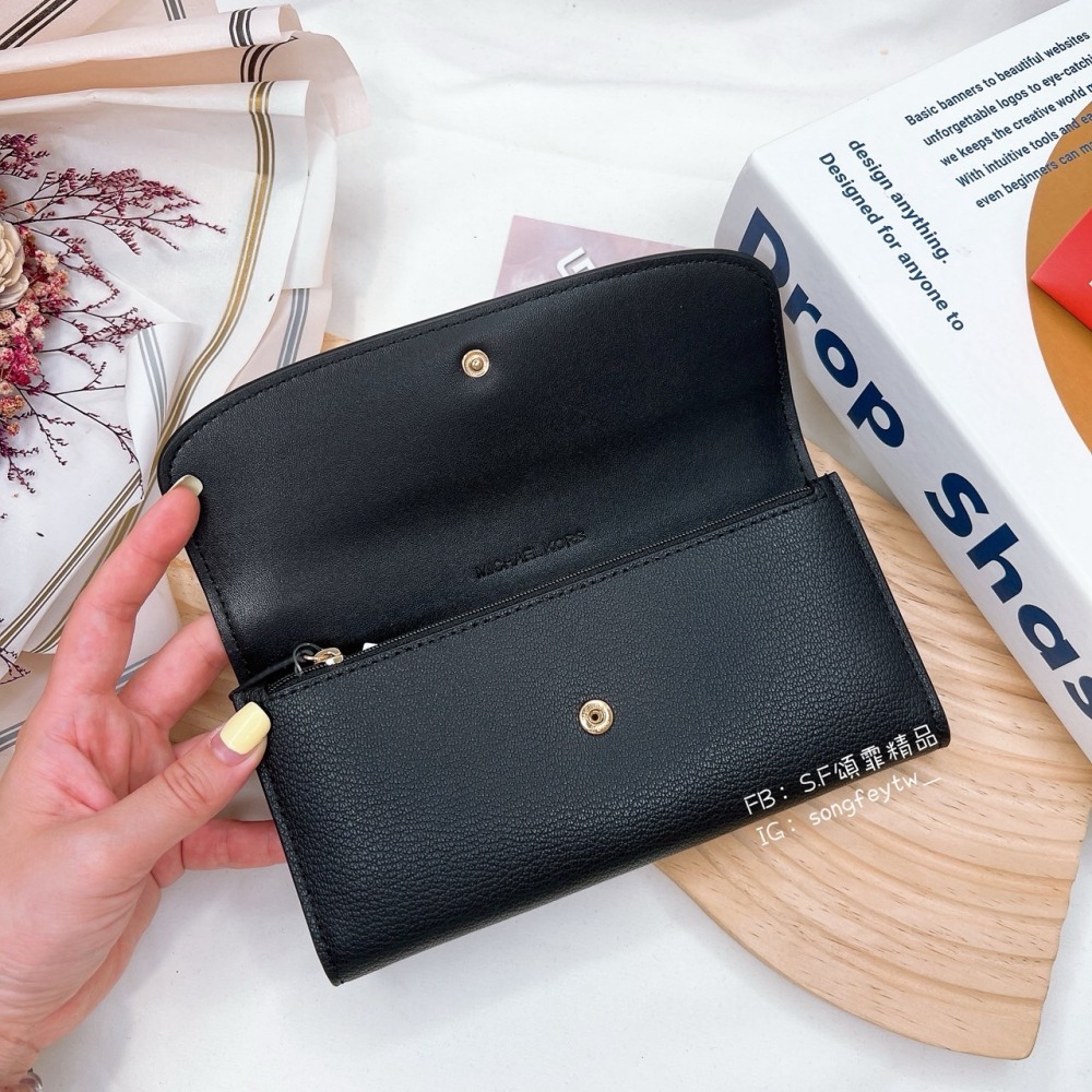 美國代購🇺🇸台灣現貨 MK 鎖頭信封長夾-細節圖3