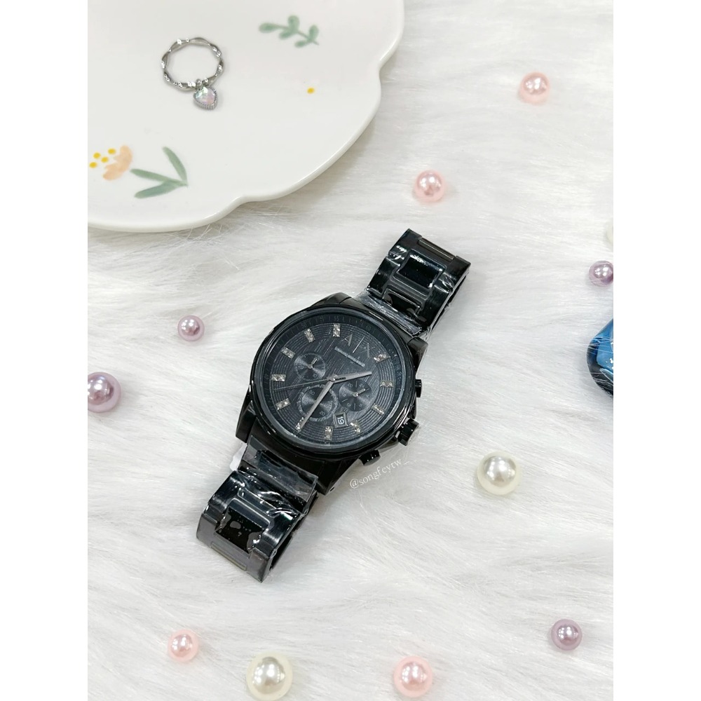 美國代購🇺🇸台灣現貨 Armani Exchange 男款 不鏽鋼三眼手錶AX2093-規格圖1