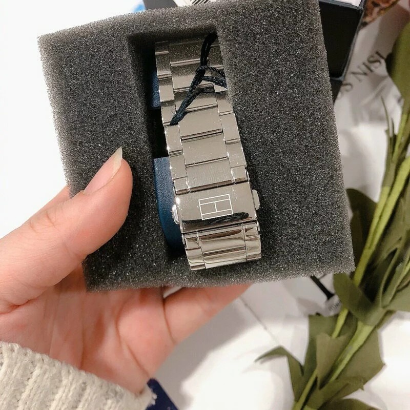 美國代購🇺🇸台灣現貨 TOMMY HILFIGER 1791460 銀色鋼錶帶 男錶 手錶 腕錶-細節圖2