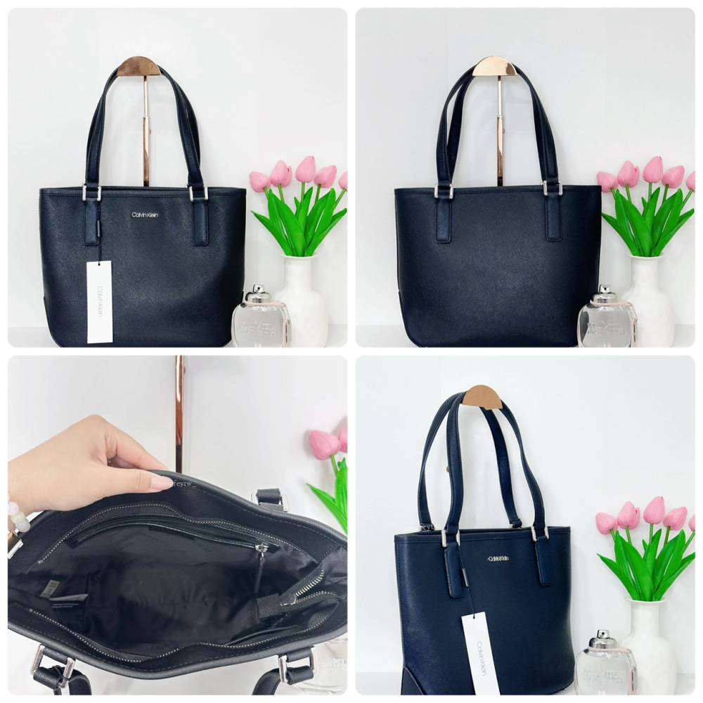 美國代購🇺🇸台灣現貨 CK 防刮拉鍊中托特-細節圖5