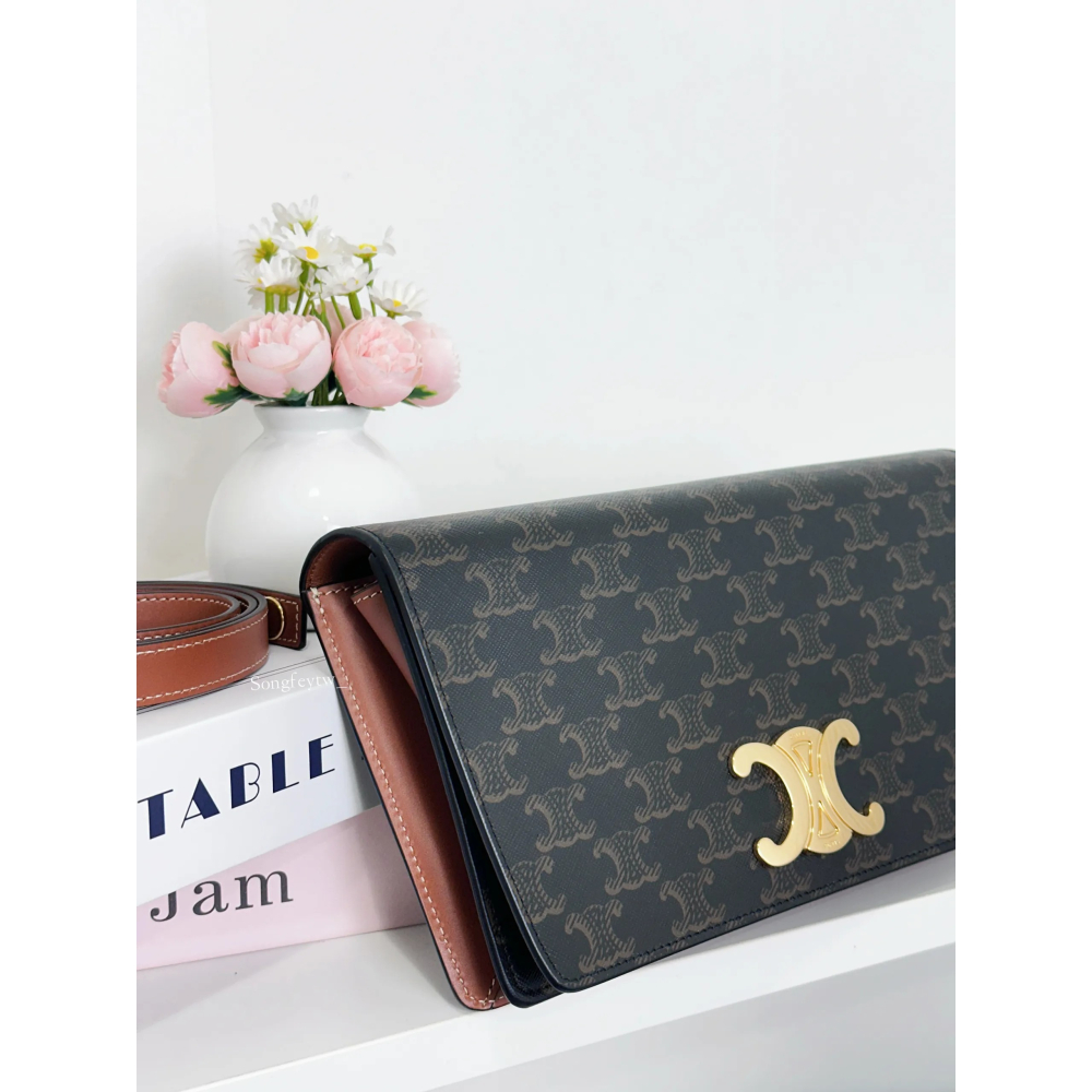 歐美代購 台灣現貨 Celine 經典 凱旋門 信封腋下包-細節圖6