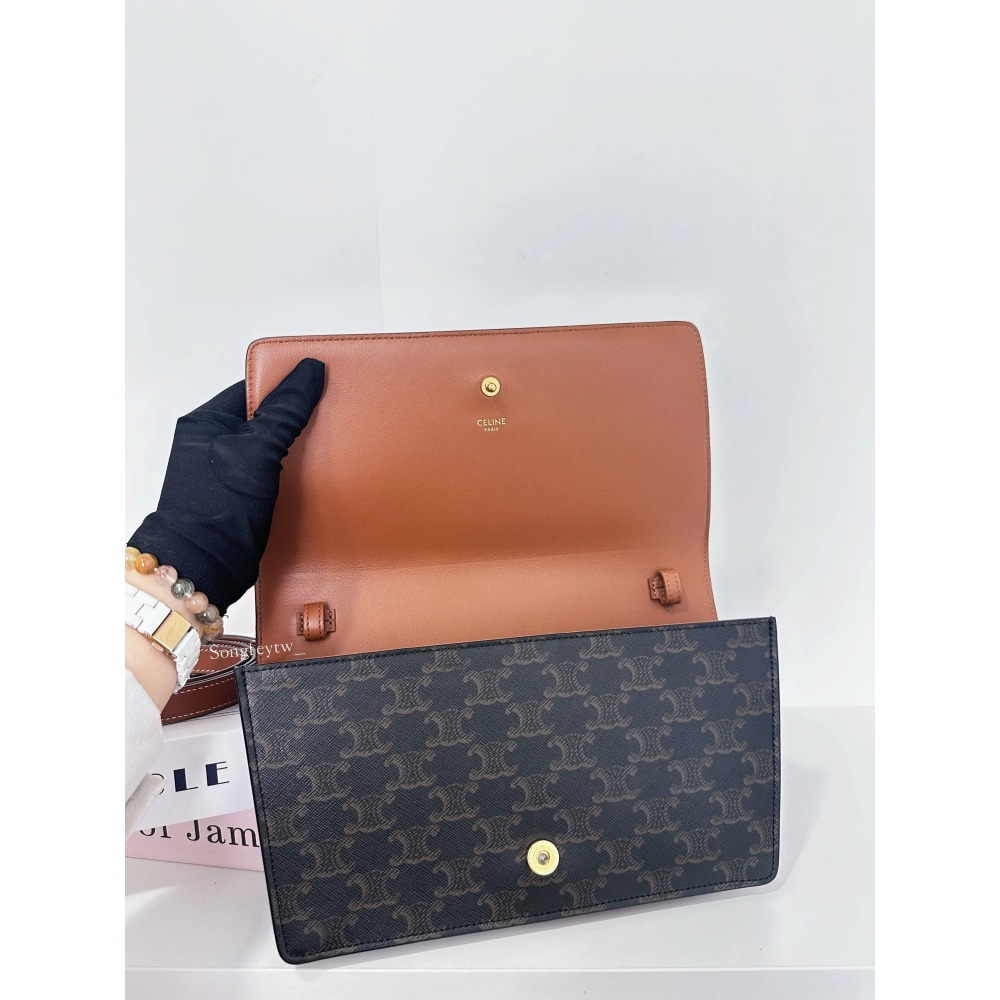 歐美代購 台灣現貨 Celine 經典 凱旋門 信封腋下包-細節圖2