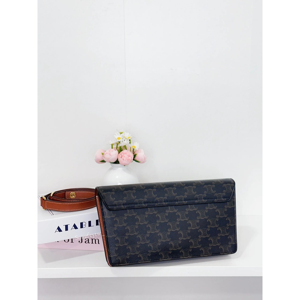 歐美代購 台灣現貨 Celine 經典 凱旋門 信封腋下包-細節圖7