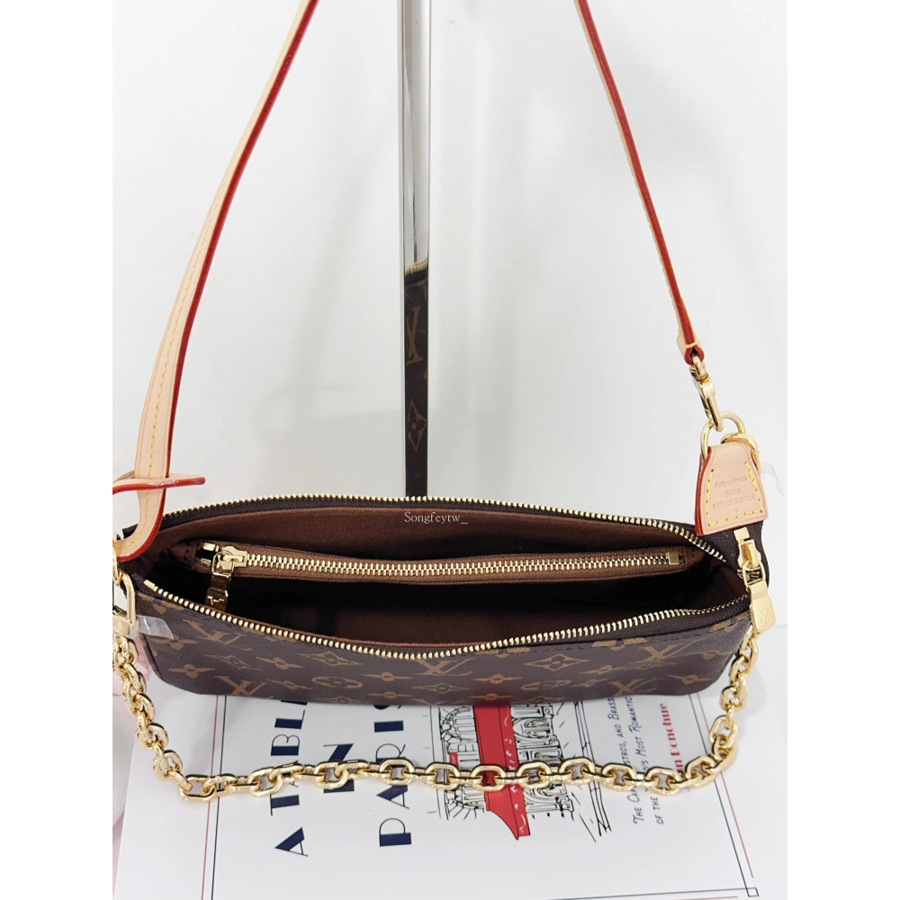 歐美代購🇺🇸台灣現貨 Louis Vuitton｜LV 經典 老花 大麻將包 M82766-細節圖3