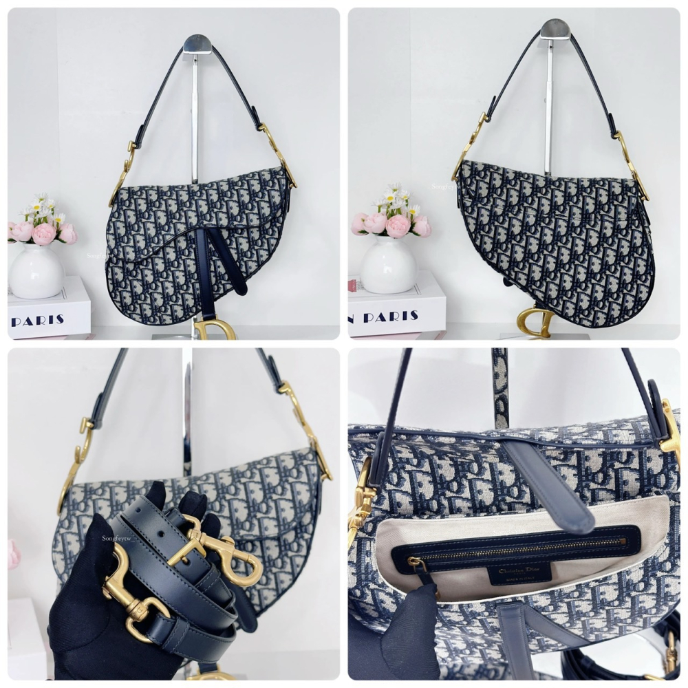 歐美代購 台灣現貨 DIOR Saddle 經典 大款 馬鞍包-細節圖9