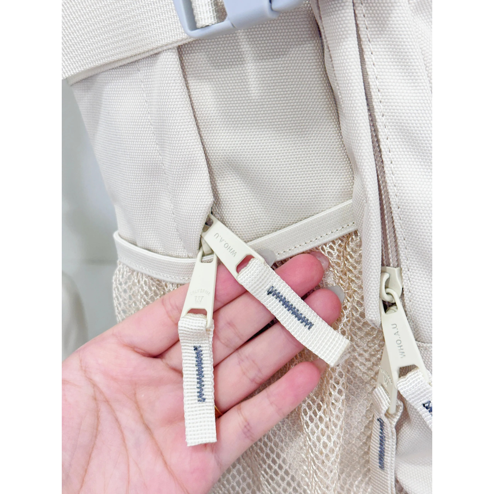 美國代購🇺🇸台灣現貨 韓國 WHO.A.U 帆布 機能後背包-細節圖4