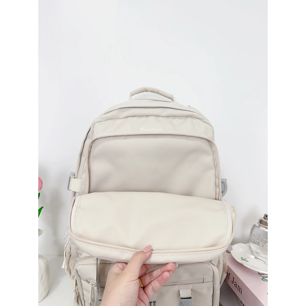 美國代購🇺🇸台灣現貨 韓國 WHO.A.U 帆布 機能後背包-細節圖8