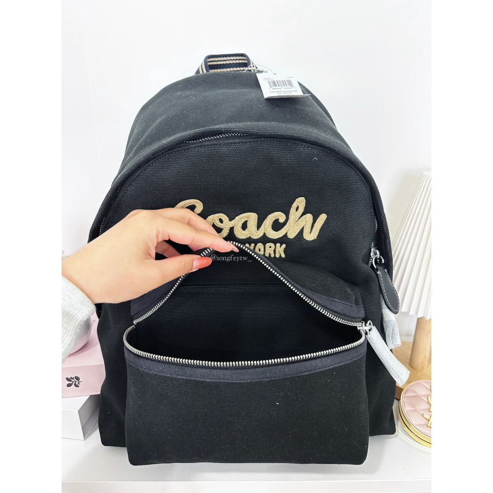 美國代購🇺🇸台灣現貨 Coach 專櫃款 Cargo系列 帆布後背包-細節圖4