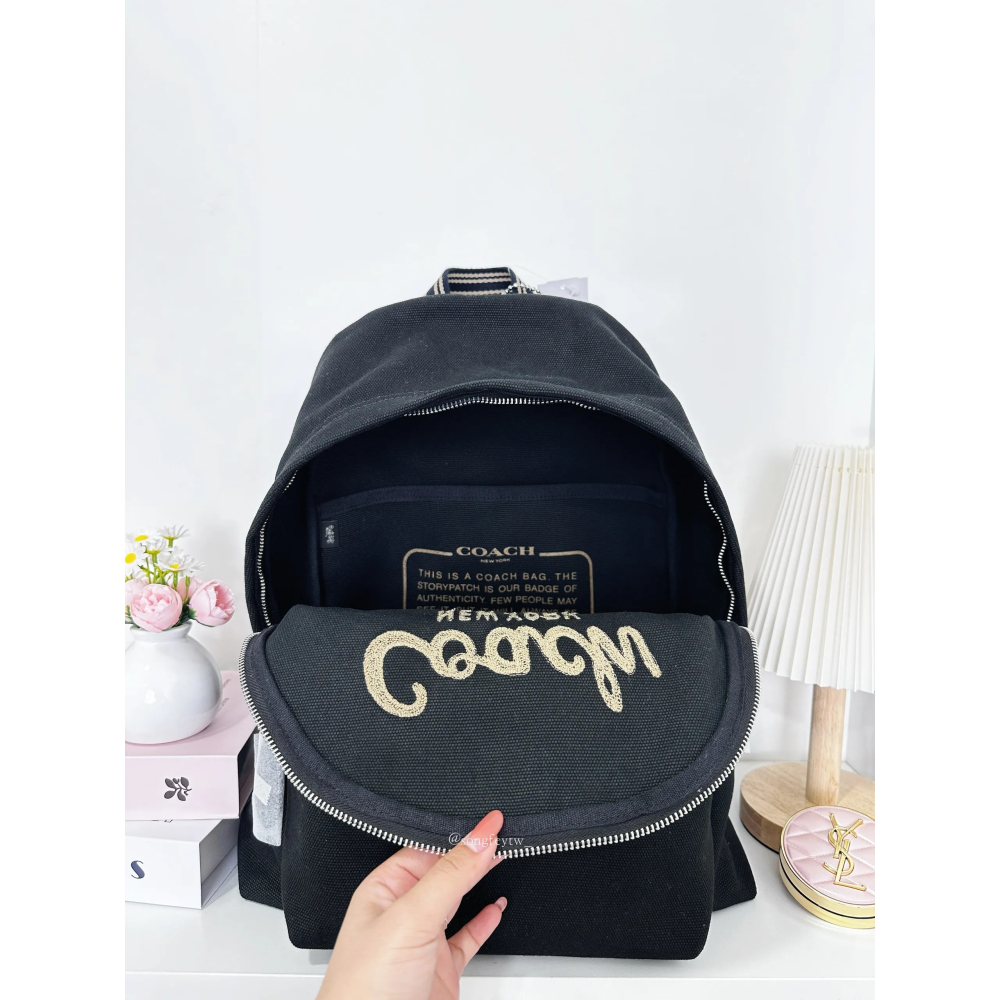 美國代購🇺🇸台灣現貨 Coach 專櫃款 Cargo系列 帆布後背包-細節圖5