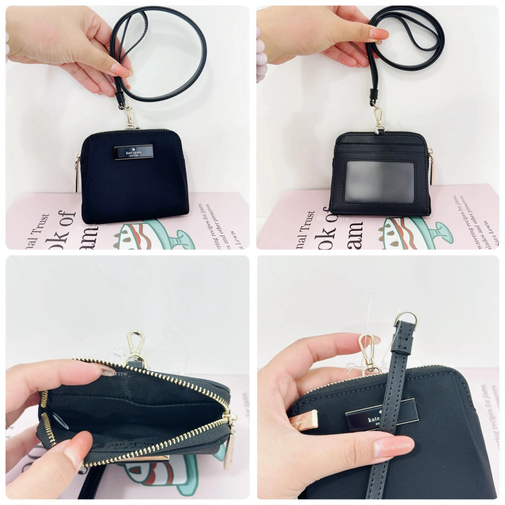 美國代購🇺🇸台灣現貨 Kate spade｜KS 尼龍 證件掛繩 零錢包-細節圖5