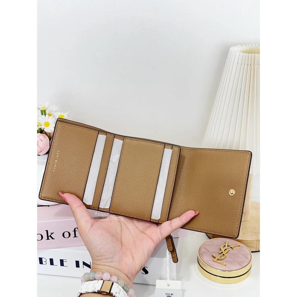 美國代購🇺🇸台灣現貨 Tory Burch｜TB 新款 浮雕 三折短夾-細節圖8