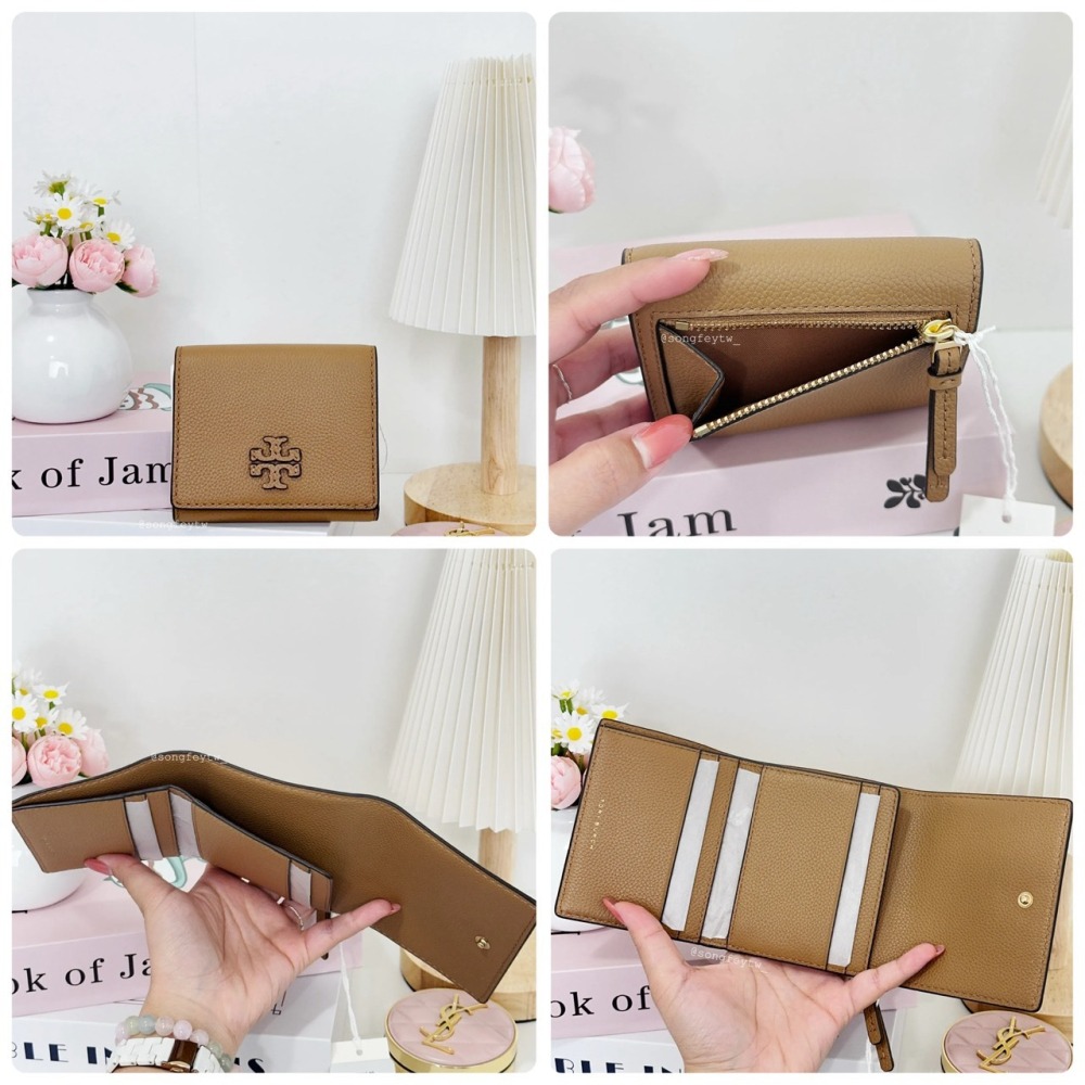 美國代購🇺🇸台灣現貨 Tory Burch｜TB 新款 浮雕 三折短夾-細節圖11