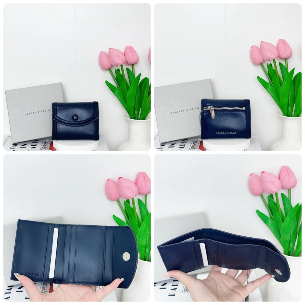 美國代購🇺🇸台灣現貨 CHARLES & KEITH｜小CK 三折短夾 禮盒-細節圖6