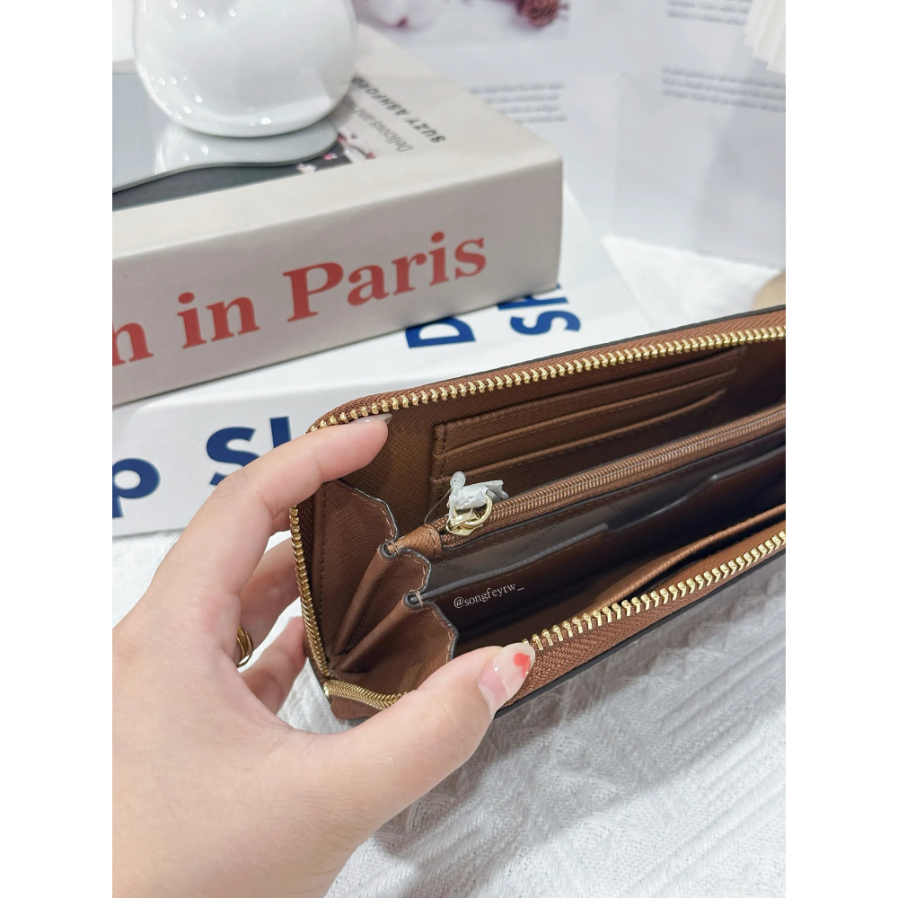 美國代購 台灣現貨 Michael Kors｜MK ㄇ型拉鍊 中長夾-細節圖3