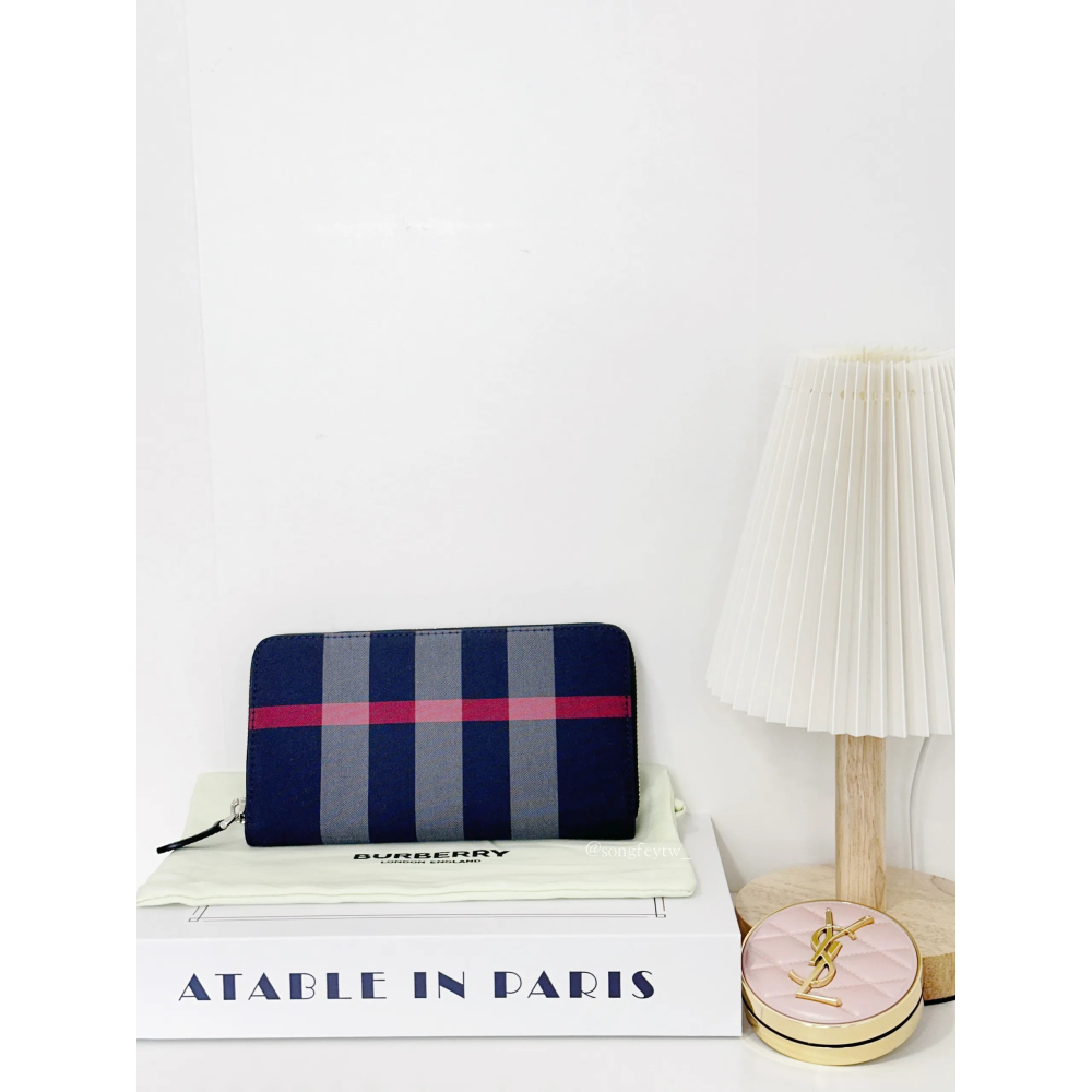 歐美代購 台灣現貨 Burberry 經典格紋 拉鍊 男長夾-細節圖2