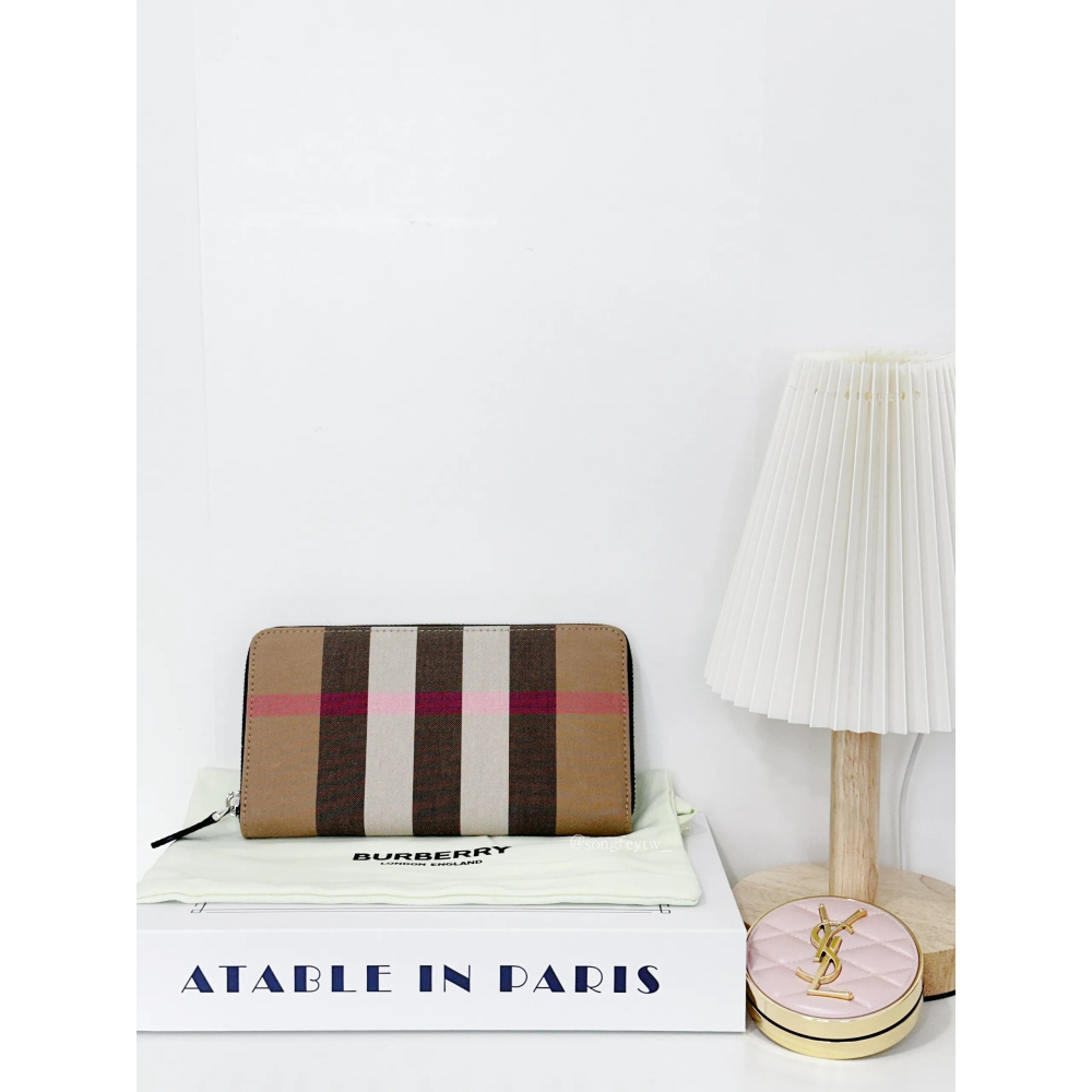 歐美代購 台灣現貨 Burberry 經典格紋 拉鍊 男長夾-細節圖7