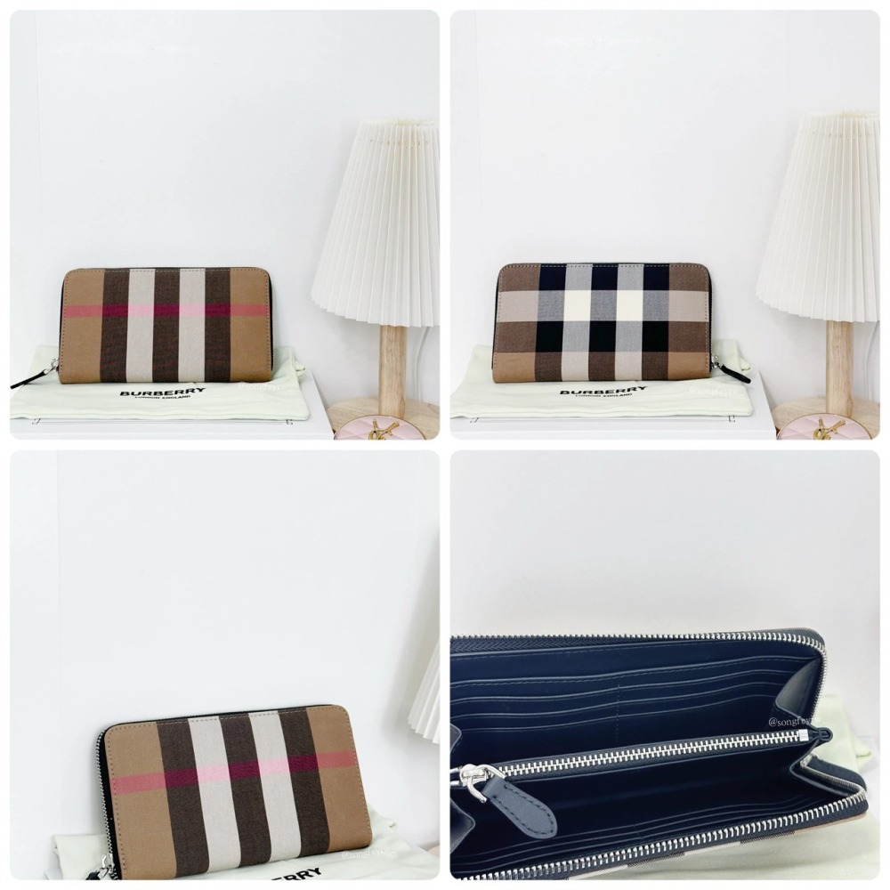 歐美代購 台灣現貨 Burberry 經典格紋 拉鍊 男長夾-細節圖8