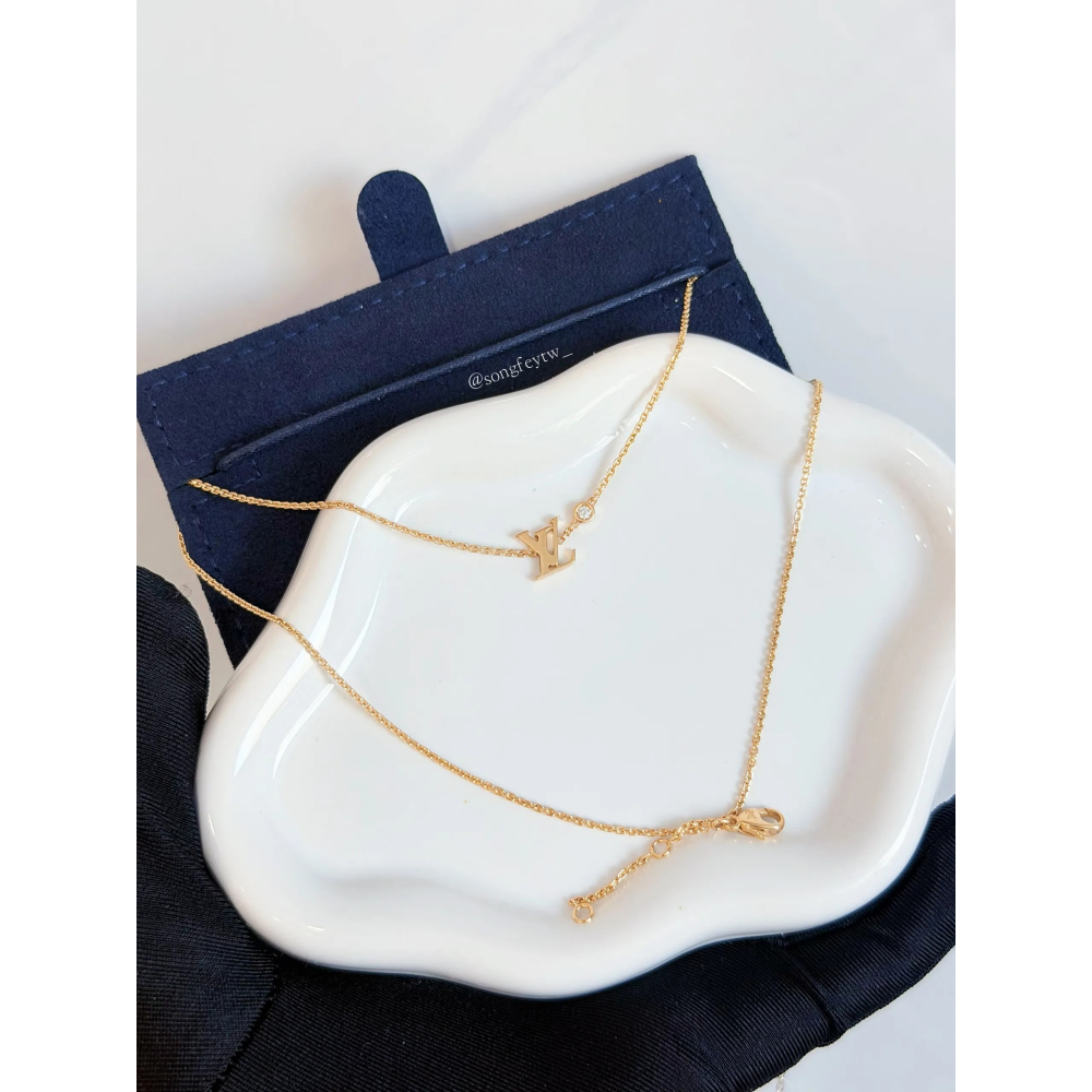 歐美代購🇺🇸台灣現貨 Louis Vuitton｜LV Idylle Blossom 玫瑰K金 配鑽石 項鍊-細節圖3