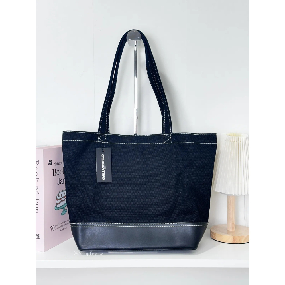 美國代購🇺🇸台灣現貨 Karl Lagerfeld｜卡爾 老佛爺 帆布 大托特-細節圖4