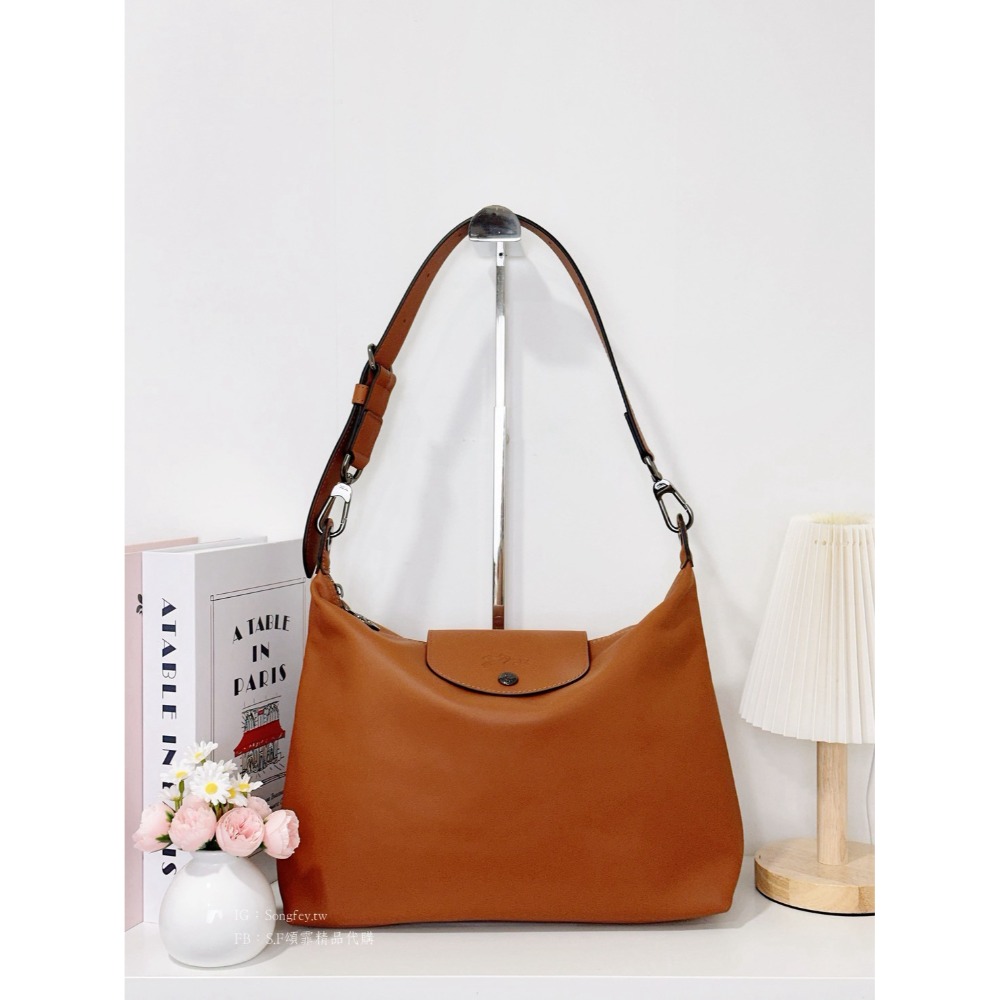 美國代購🇺🇸台灣現貨 Longchamp Le Pliage Xtra M 皮革 Hobo 半月包-規格圖10