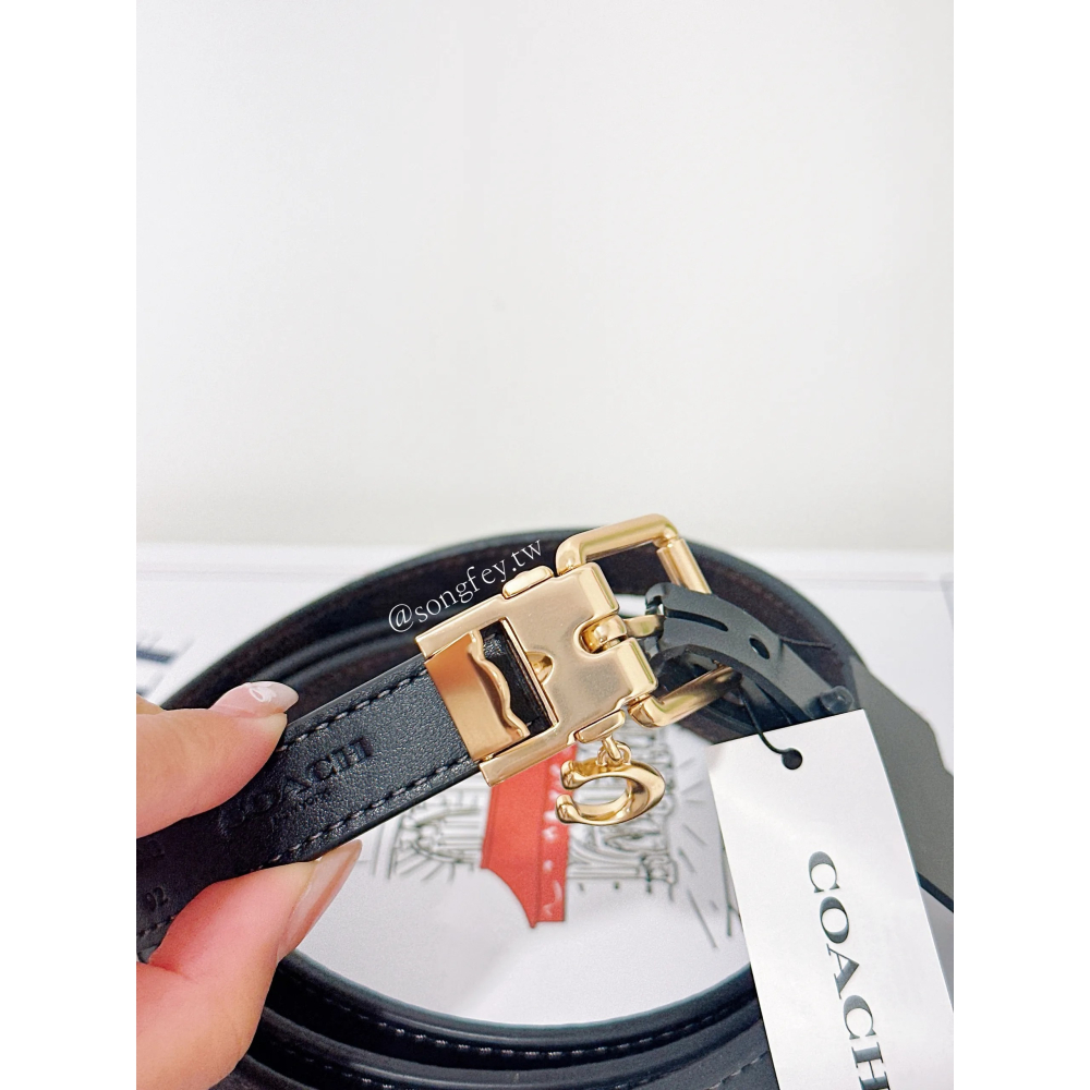 美國代購🇺🇸台灣現貨 Coach 新款 針扣皮帶-細節圖5
