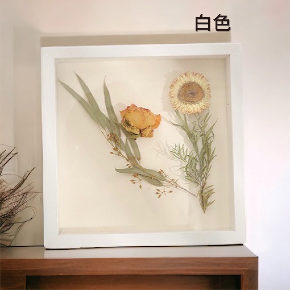 KUKA Home 立體中空木質展示框 相框 相片框 擺飾 立體相框 乾燥花 標本框 證書框 裱框 掛牆相框-細節圖5