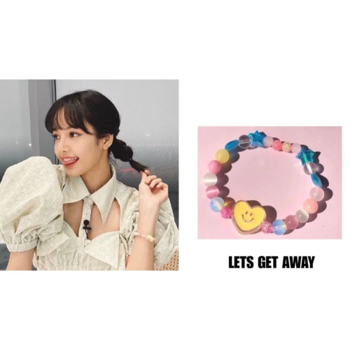 泰國直送blackpink lisa同款 天然寶石手環 幸運手鍊 letsget away