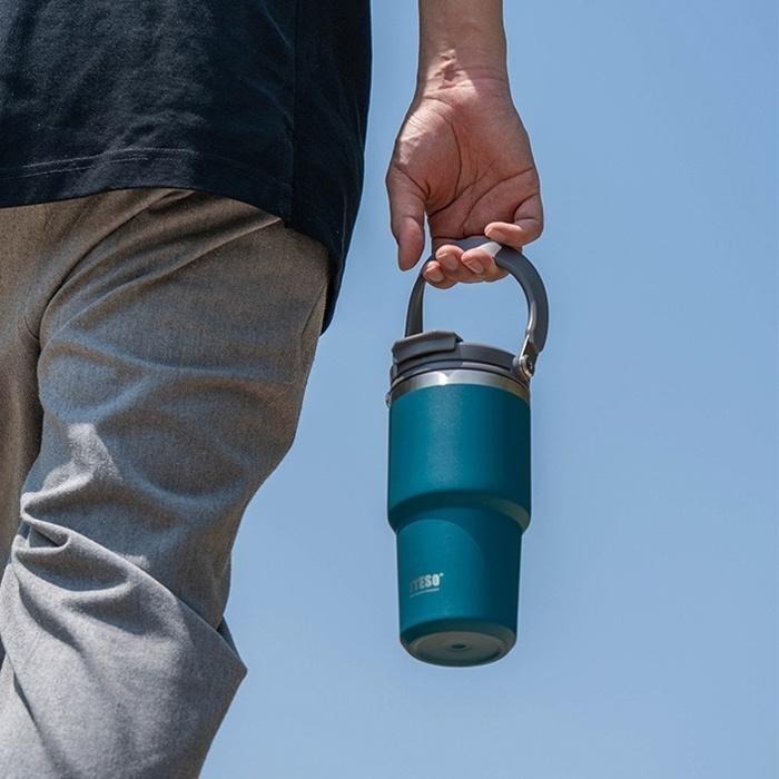 Tyeso 提把冰霸杯 保溫杯 保冰杯 不鏽鋼保溫杯 手提冰霸杯 冰霸杯 隨身杯 隨行杯 咖啡杯 交換禮物 禮物 保溫-細節圖4