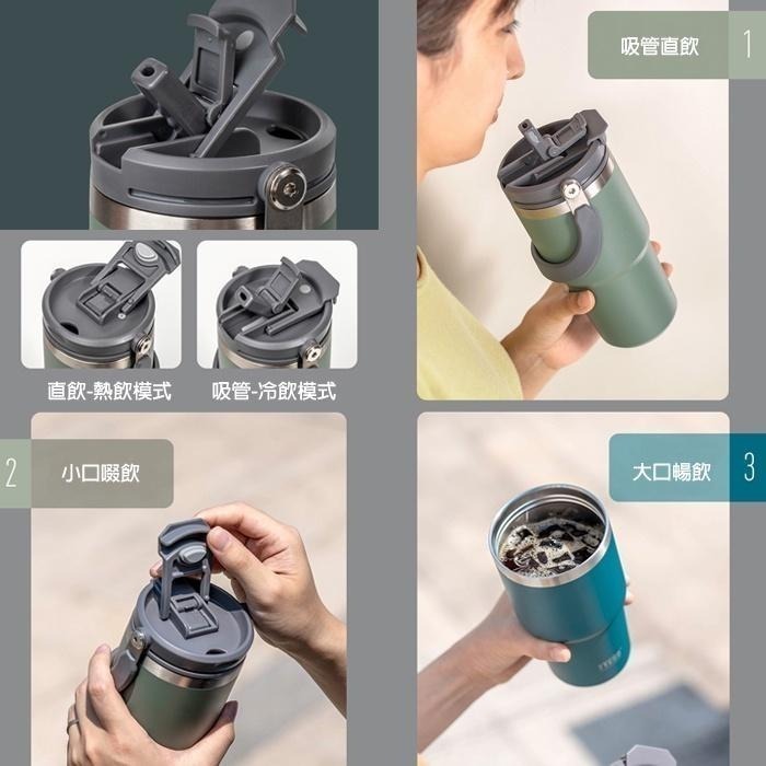 Tyeso 提把冰霸杯 保溫杯 保冰杯 不鏽鋼保溫杯 手提冰霸杯 冰霸杯 隨身杯 隨行杯 咖啡杯 交換禮物 禮物 保溫-細節圖5