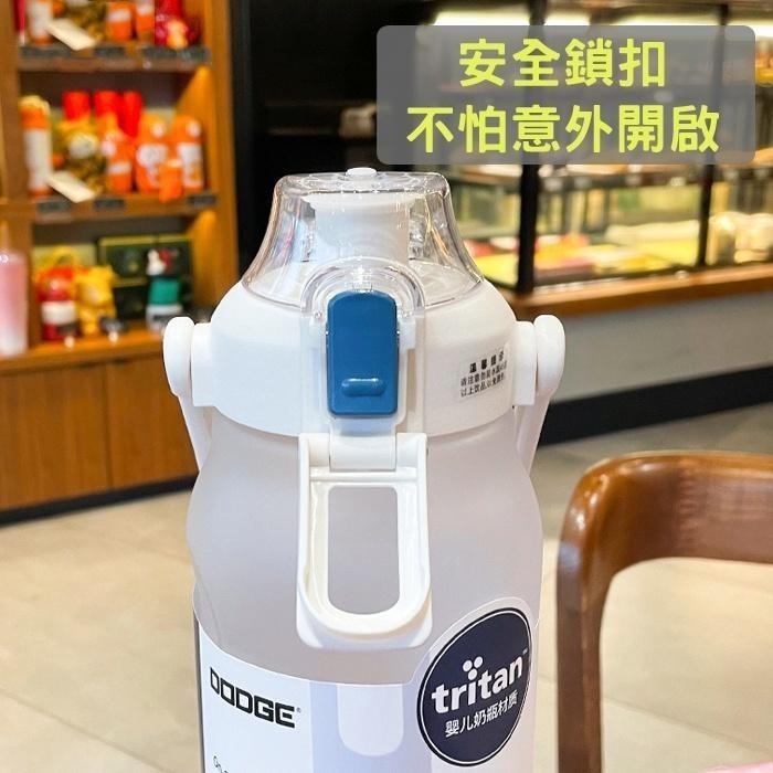 道奇水壺 漸層水壺 磨砂水壺 吸管水壺 Tritan水壺 水壺 2000ml水壺 道奇水瓶 水瓶 大容量水壺 運動水壺-細節圖4