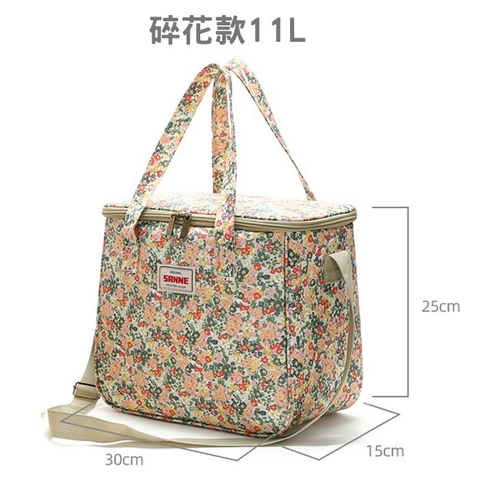 碎花款 保冰 保溫袋【Zakka】多功能保溫保冰 便當袋 保溫 保冷 保冷袋 保冰袋 保鮮袋 露營 新年 禮物 交換禮物-細節圖5
