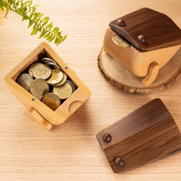 木匠兄妹 招財蟾蜍 存錢箱【Zakka】旺蟾 旺財 搖錢來 招財 蟾蜍 原木 存錢筒 收納 禮物 送禮 搖錢 公仔 青蛙-細節圖2