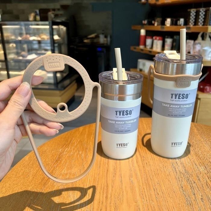 Tyeso 保溫杯 保冰杯【Zakka】不鏽鋼杯 咖啡隨身杯 冰霸杯 冰霸 隨行杯 隨身杯 咖啡杯 手提冰霸杯 保冷杯-細節圖5