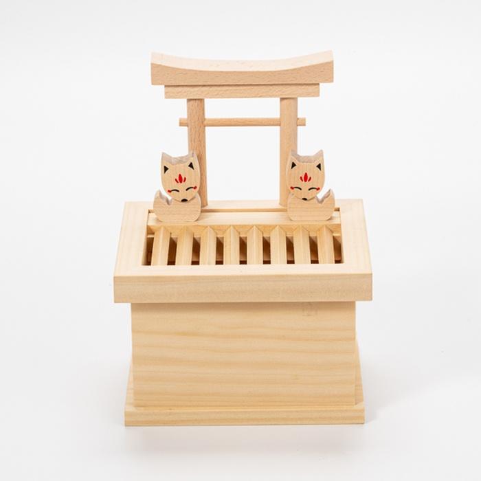 木匠兄妹 祈福存錢筒【Zakka】祈狐 祈福賽錢箱 祈福 存錢筒 儲金箱 名片座 狐狸 鳥居 撲滿 新年 禮物 交換禮物-細節圖5