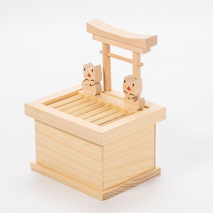 木匠兄妹 祈福存錢筒【Zakka】祈狐 祈福賽錢箱 祈福 存錢筒 儲金箱 名片座 狐狸 鳥居 撲滿 新年 禮物 交換禮物-細節圖6