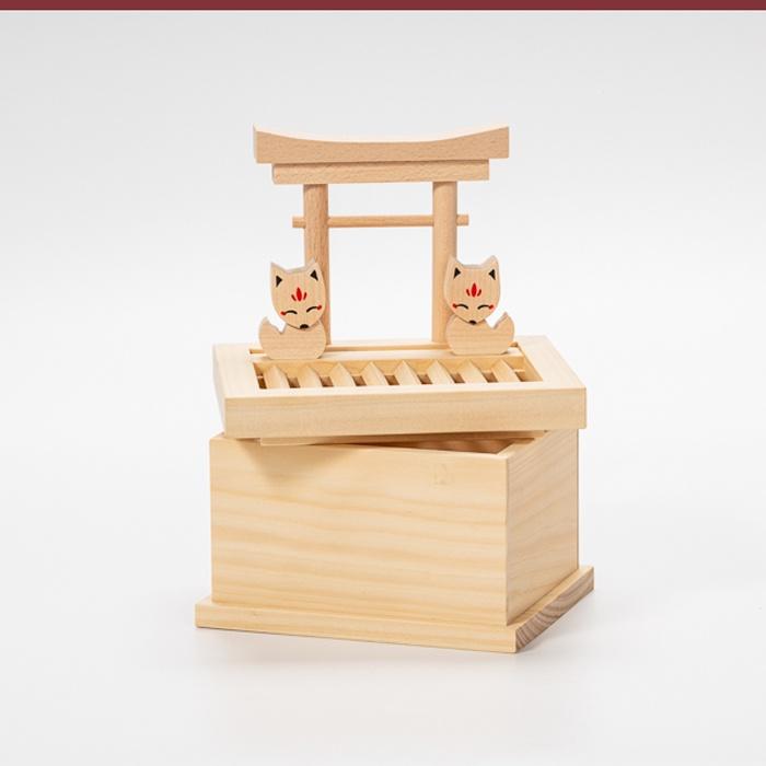 木匠兄妹 祈福存錢筒【Zakka】祈狐 祈福賽錢箱 祈福 存錢筒 儲金箱 名片座 狐狸 鳥居 撲滿 新年 禮物 交換禮物-細節圖7