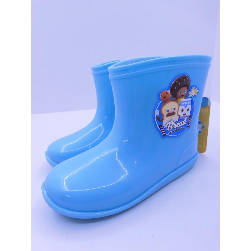 [ 敲敲鞋店 ] 正版授權 天才麵包理髮師 兒童雨靴 兒童短雨靴 超Q可愛角色人物 活動式鞋墊 男女童款-細節圖2