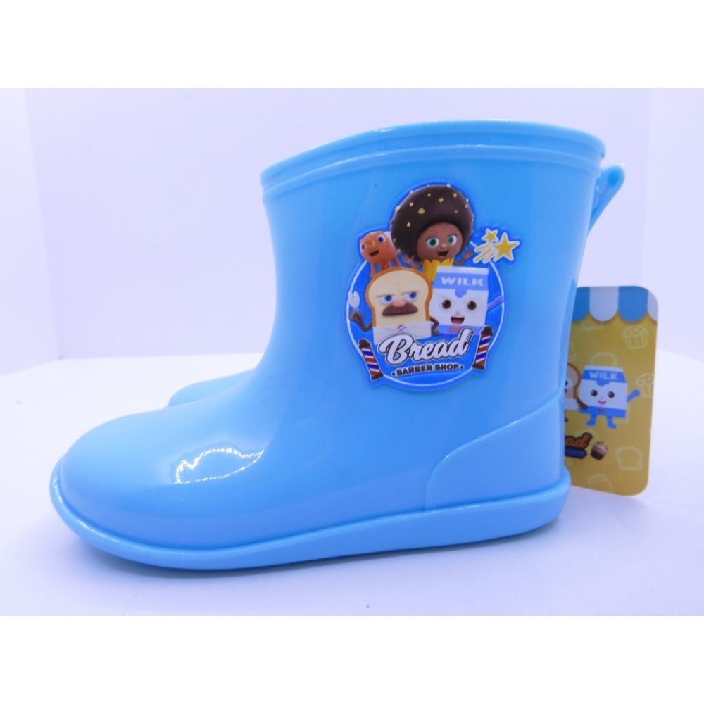 [ 敲敲鞋店 ] 正版授權 天才麵包理髮師 兒童雨靴 兒童短雨靴 超Q可愛角色人物 活動式鞋墊 男女童款-細節圖4