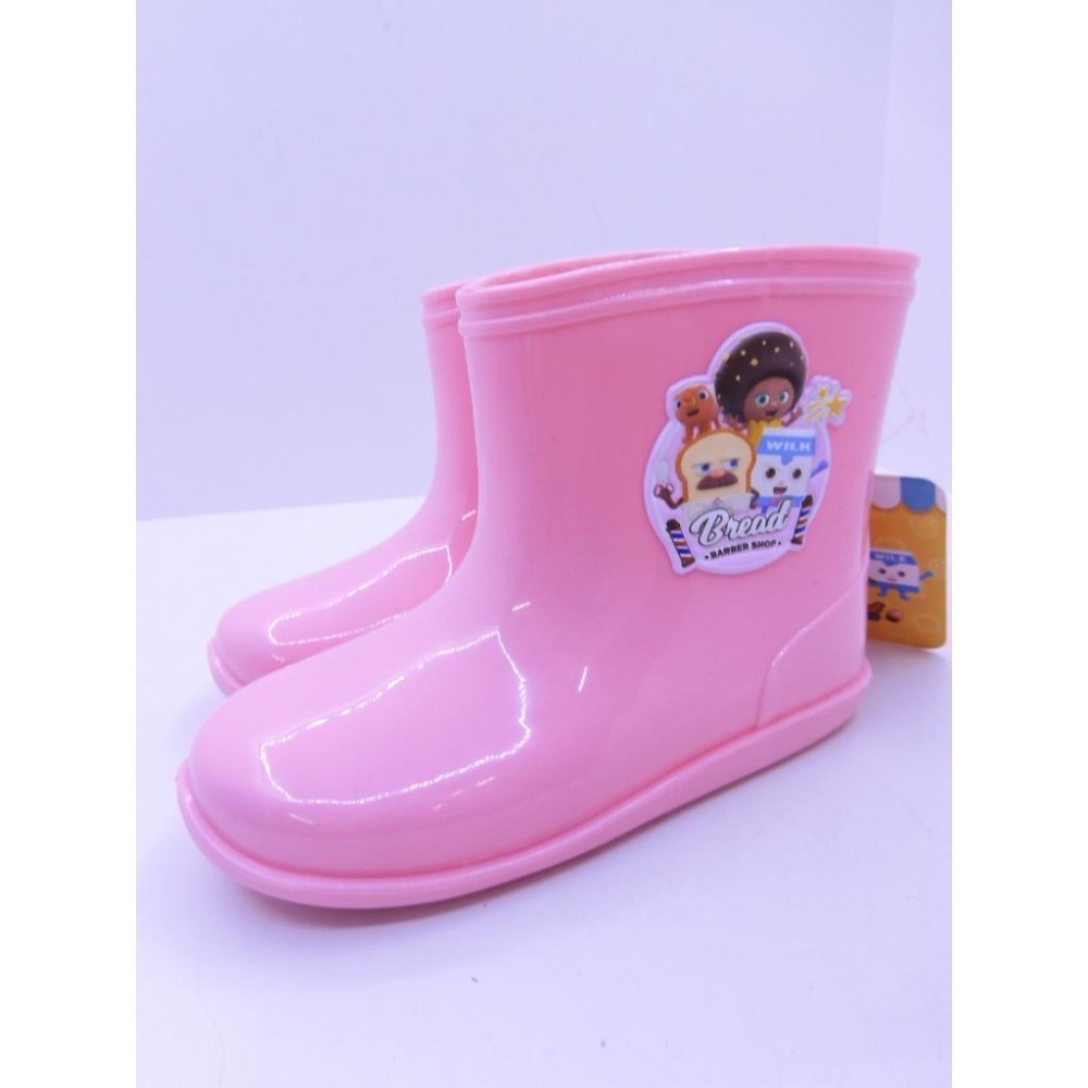 [ 敲敲鞋店 ] 正版授權 天才麵包理髮師 兒童雨靴 兒童短雨靴 超Q可愛角色人物 活動式鞋墊 男女童款-細節圖5