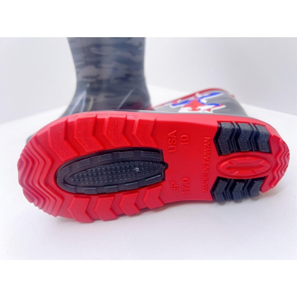 [ 敲敲鞋店 ] 正版授權 SPIDERMAN 蜘蛛人長筒雨鞋 迷彩風格 超帥氣 雨天必備款 MIT 台灣製-細節圖2