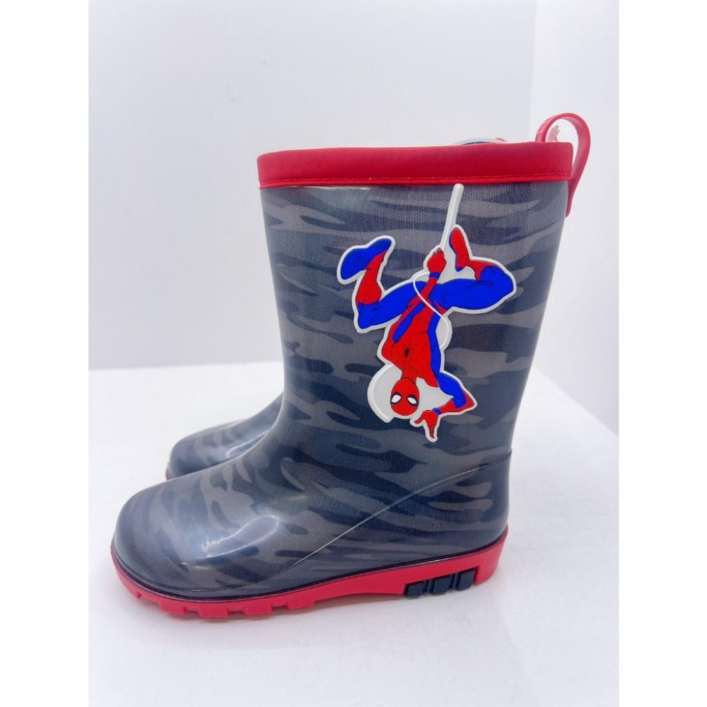 [ 敲敲鞋店 ] 正版授權 SPIDERMAN 蜘蛛人長筒雨鞋 迷彩風格 超帥氣 雨天必備款 MIT 台灣製-細節圖3