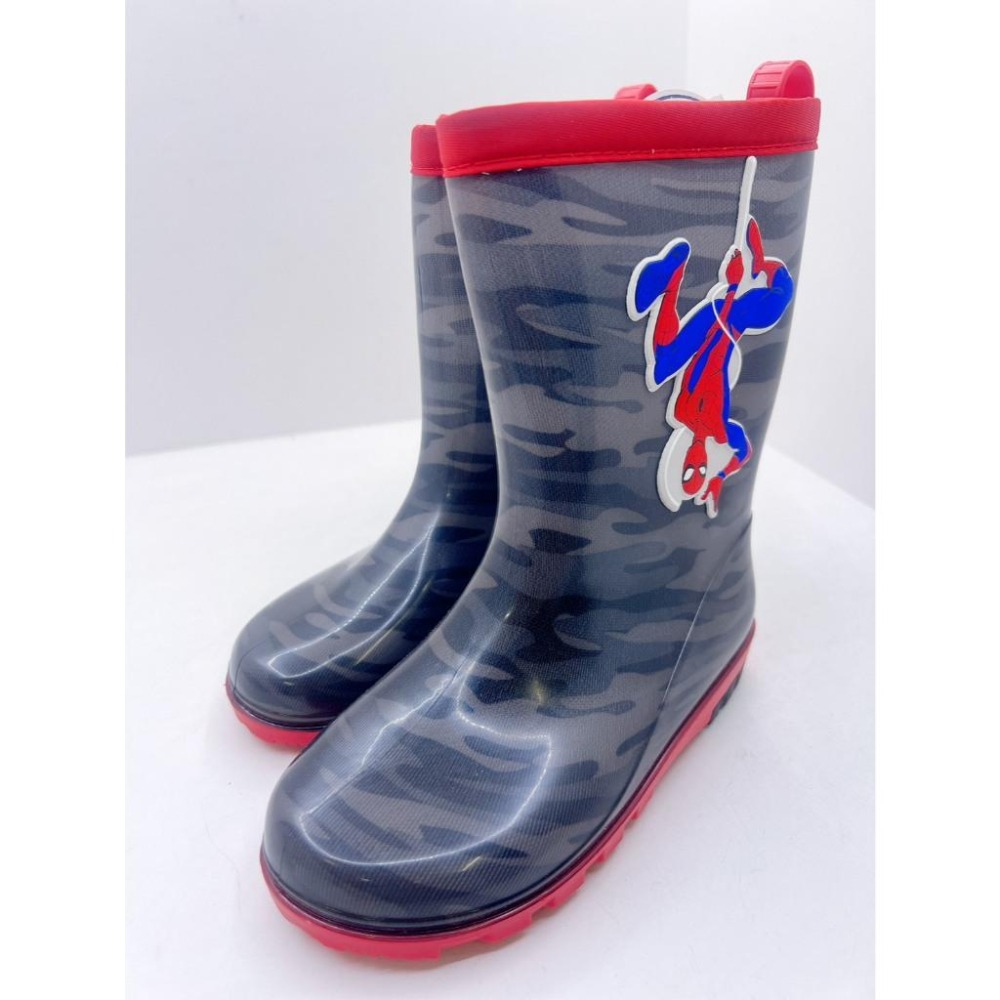 [ 敲敲鞋店 ] 正版授權 SPIDERMAN 蜘蛛人長筒雨鞋 迷彩風格 超帥氣 雨天必備款 MIT 台灣製-細節圖4
