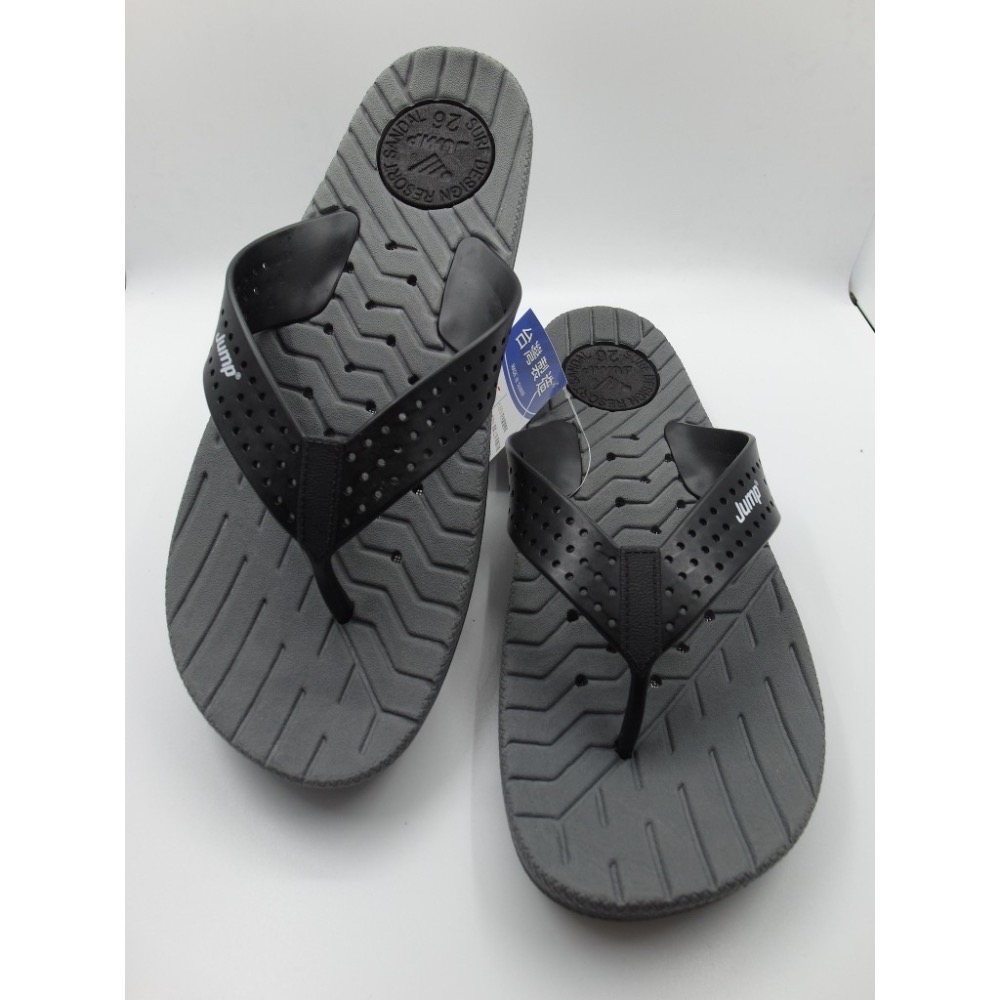[ 樂比鞋坊 ]正品🈴 JUMP 超快速排水拖鞋 男款 夾腳拖鞋 特殊排水孔💦 耐磨大底 下雨天 海灘🏝 碰水的-細節圖4