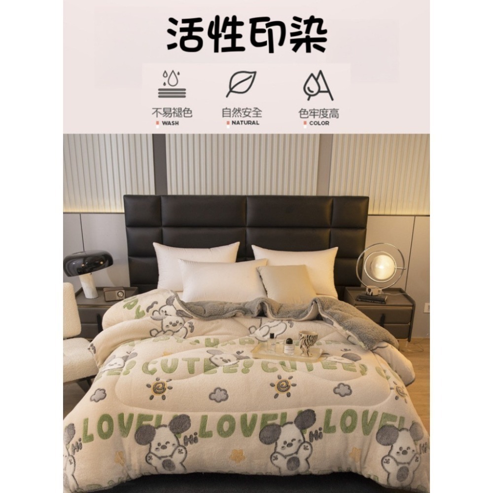 現貨+預 雪花絨羊羔絨冬被 被子 暖暖被 棉被 冬天保暖 柔軟舒適親膚 200*230cm 寒冬棉被-細節圖3