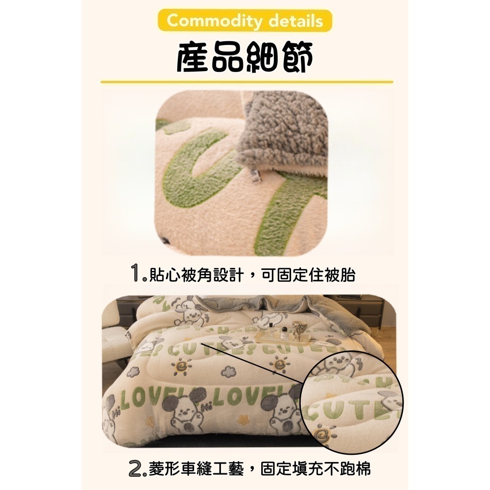 現貨+預 雪花絨羊羔絨冬被 被子 暖暖被 棉被 冬天保暖 柔軟舒適親膚 200*230cm 寒冬棉被-細節圖6