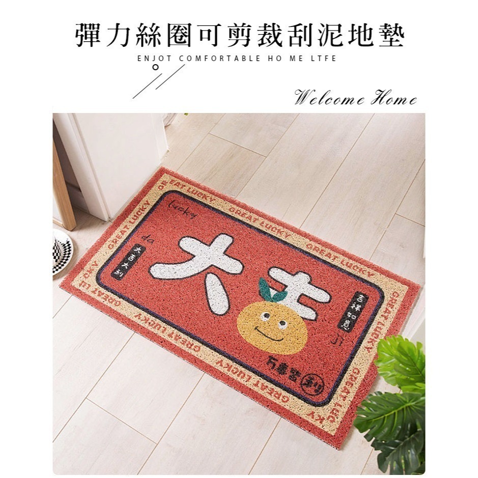 過年刮土地墊 蹭土地墊 絲圈地墊 過年 福氣 開運地墊 好事花生 好事發生 可剪裁-細節圖2