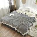 素色雙層法蘭絨毯 可愛圖樣羊羔絨加厚毯 雙面保暖毛毯 沙發毯 冬季 午睡毯 可水洗 棉被 保暖毯 懶人毯-規格圖7