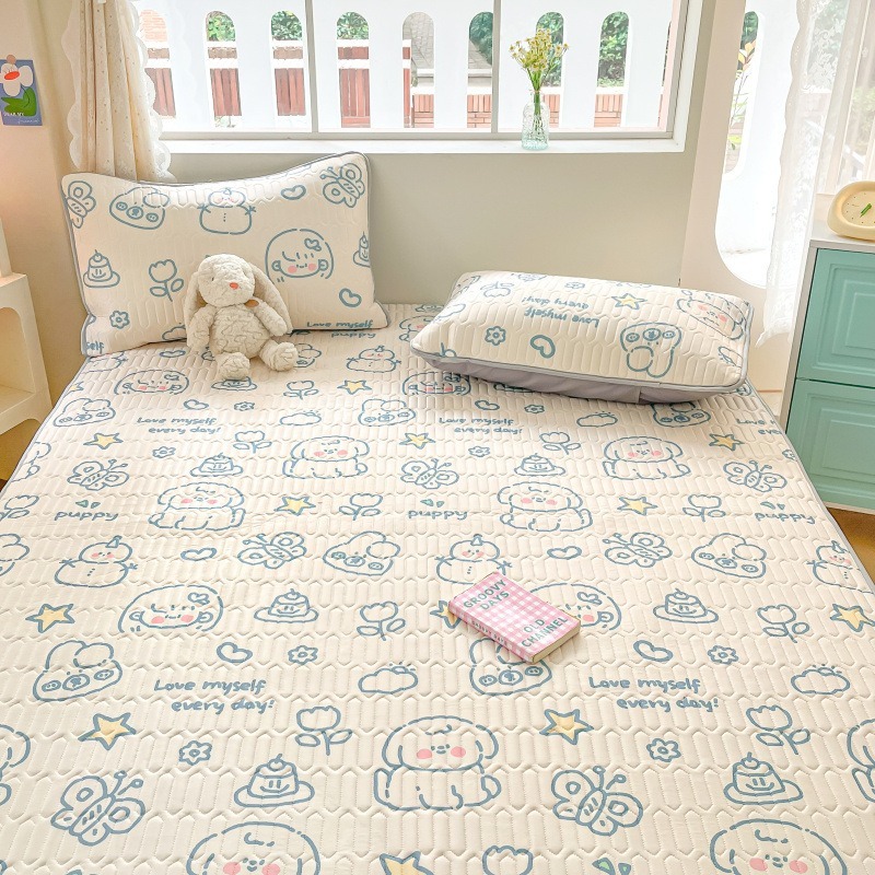 加厚乳膠冰絲蓆 卡通乳膠涼蓆 乳膠涼蓆 乳膠床墊 可水洗附枕套 冰涼墊 冰絲蓆涼感 天然乳膠 床墊-規格圖10