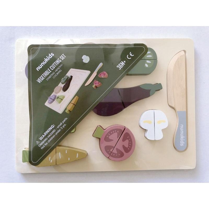 現貨 nunukids高品質平面蔬菜切切樂 過家家玩具木製玩具組-細節圖4